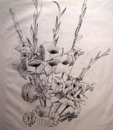 Gladioli and Chrysanths
