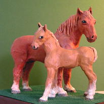 Suffolk Punch and foal