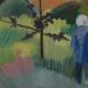 West Gate Garden | | | Oil on Board West Gate Garden