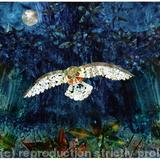 Midnight Owl - Acrylic collage