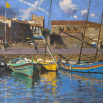Spring skies, Fishing Boats, Collioure