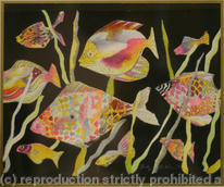 Tropical fish collage