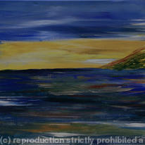 Yellow and Blue Sky and Sea