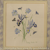 Irises and Cornflowers