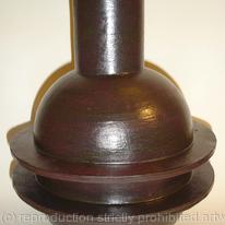 Black stoneware pot with two fins