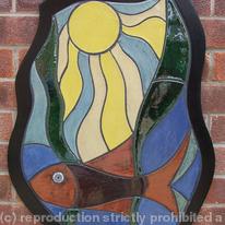 'Seascape' ceramic wall panel