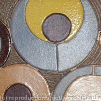'Pinball' ceramic panel detail.