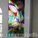 Tiffany glass window | | | Coloured glass, copper foil and solder Tiffany glass window