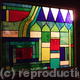 Tiffany glass door panel | | | Colored glass, copper foil and solder Tiffany glass door panel