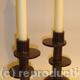 Black stoneware candlesticks…