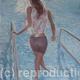 Girl in The Pool | ¥58900(sold) | 40 x 58cm | Oil on canvas Girl in The Pool