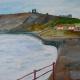 Whitby from the pier | £20 | | Acrylic on mountboard Whitby from the pier