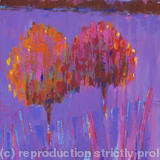 Northern Trees Sunset - Acrylic