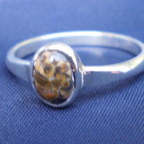 Silver and Snakeskin Jasper ring