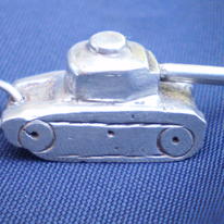Silver tank charm
