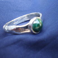 Silver and Malachite ring