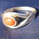 leaf and carnelian ring