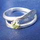 silver and peridot ring