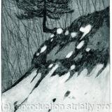 Snowmelt - Etching with aquatint