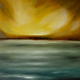 ocean sunset | (sold) | 100 x 100cm | oil on canvas ocean sunset