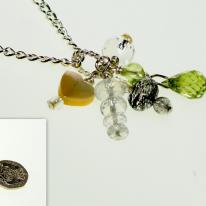 Multi Gemstone and Silver Pendant