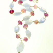 Agate, Labradorite and Silver Necklace