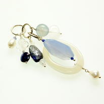 Duo Collection Pendant - Blue and White