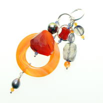 Duo Collection Pendant - Blue and Orange