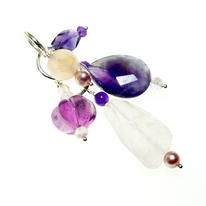 Duo Collection Pendant - Pink and Purple