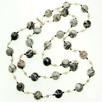 Jasper, Onyx, Labradorite and Silver Necklace
