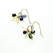 Multi Gemstone and Silver Earrings