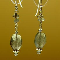 Silver and Labradorite Earrings