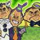 Three Clowns- Brown,… | | | mixed media Three Clowns- Brown,…