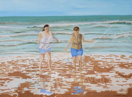 Day at the Beach. Beauty of the scenery on this seaside landscape. 