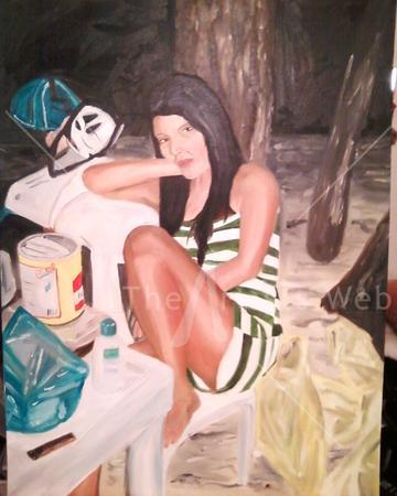 Beautiful Filipino woman relaxing