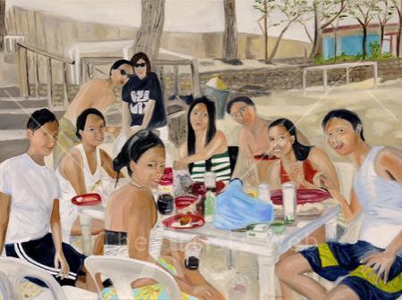 Beach party Filipino style
