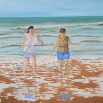 Day at the Beach. Beauty of the scenery on this seaside landscape. 