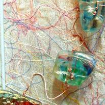 Glass elements & decoupage frame.