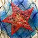 copper starfish | | 15 x 15cm | pupils learned the technique of embossing on copper leaf to create inclusions for glass copper starfish