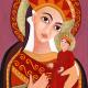 Madonna | (sold) | | egg tempera and 24ct gold on card Madonna