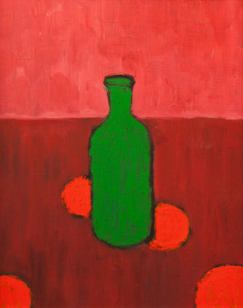 still life with green pot