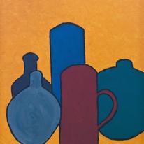 Still Life with Pots on a Yelllow Ground