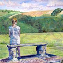 Isabella On A Bench