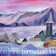 Alpine Church | £70 | | oil on canvas board Alpine Church