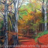 Autumn Colours I Print - Blank Greetings Card Print from Original Soft Pastel