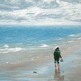 Barefoot On The Beach Print - Blank Greetings Card Print from Original Acrylic