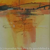Across the river, evening light