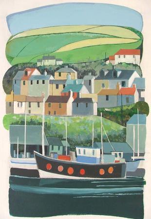Mevagissey- Fields above,  boats below