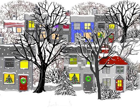 Houses in the Snow