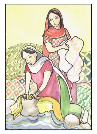 Asian washer women